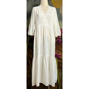 Anthropologie Polka Dot Midi Dress S